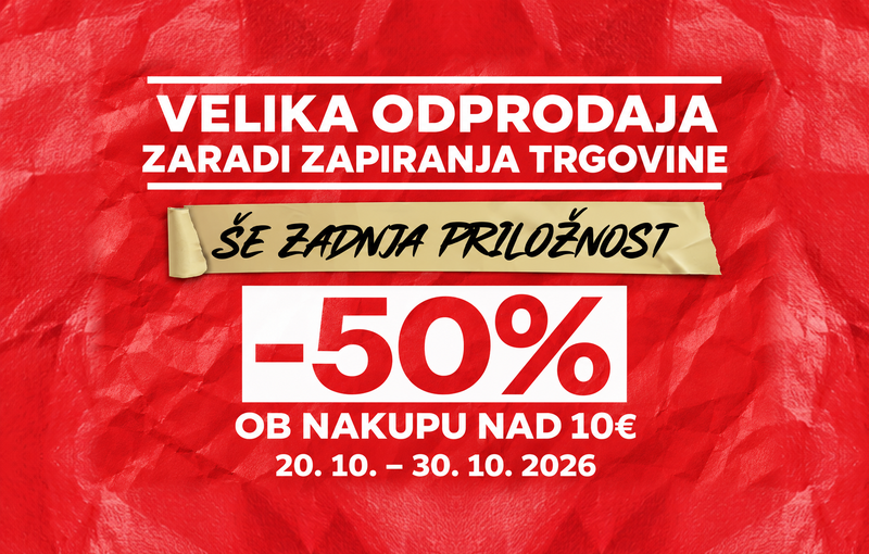 VELIKA ODPRODAJA ZARADI ZAPIRANJA TRGOVINE